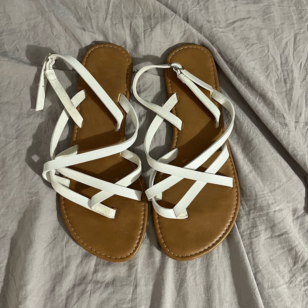 White sandals
